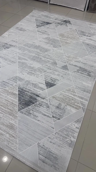 Safyün Halı Kadife KF446 Gri - Resim 4