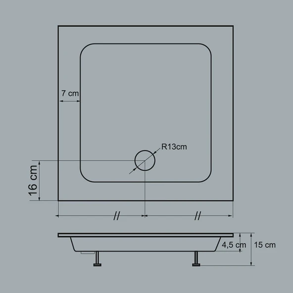 UBM Zümrüt Panelli Duş Teknesi 80*80 - 2