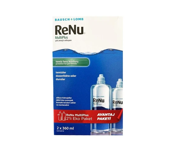 Renu Multiplus Çok Amaçlı Lens Solüsyonu 2 x 360 Ml - AVANTAJLI PAKET - SKT:11/2026