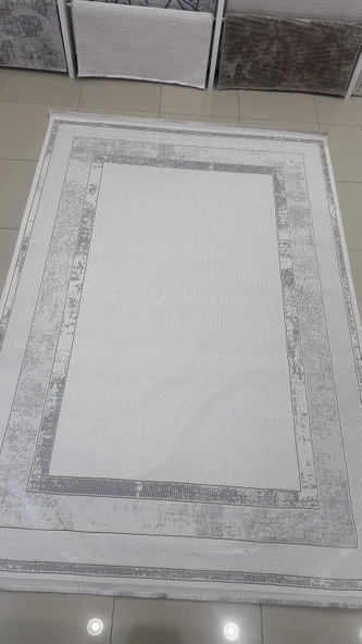 Safyün Halı Kadife KF465 Gri - Resim 4