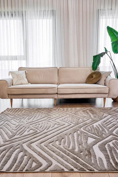 Apex Orion 4222 Bej Makine Halısı - Resim 4