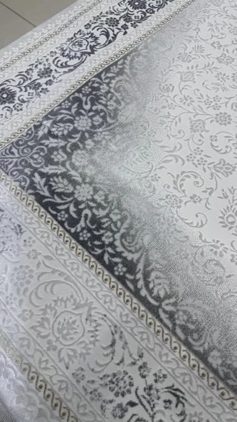 Safyün Halı Kadife KF513 Gri - Resim 4