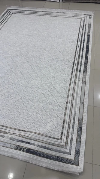 Safyün Halı Kadife KF466 Gri - Resim 4