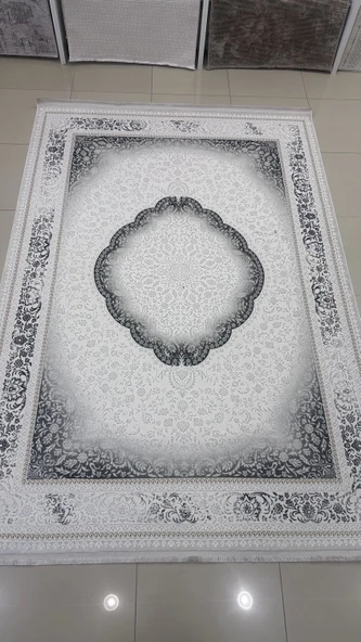 Safyün Halı Kadife KF513 Gri - Resim 2