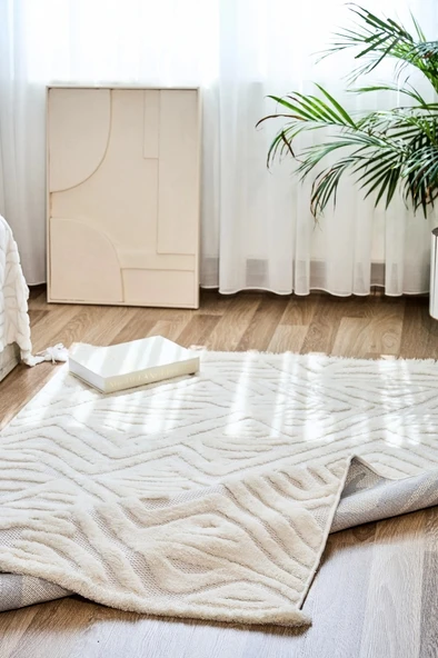 Apex Orion 4221 Krem Makine Halısı - Resim 2