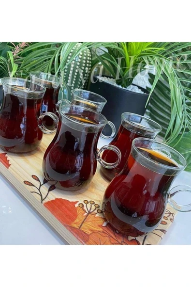 Borosilikat Cam Çay Bardağı 6'lı