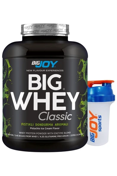 Bigjoy Sports Big Whey Classic Whey Protein ANTEP FISTIKLI DONDURMA 72 Servis 2376gr Protein Tozu