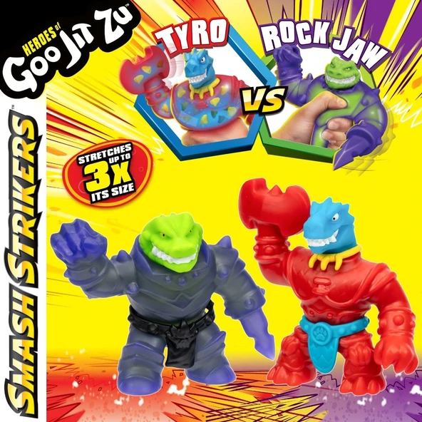 Goojitzu Smash Strikers 2'li Figür Seti GJT58000 Tyro Vs Rock Jaw - 3