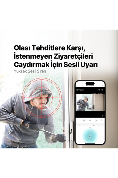 Wizi Pro W Full HD İç/Dış Mekan Bataryalı Wi-Fi Akıllı Kamera - 7