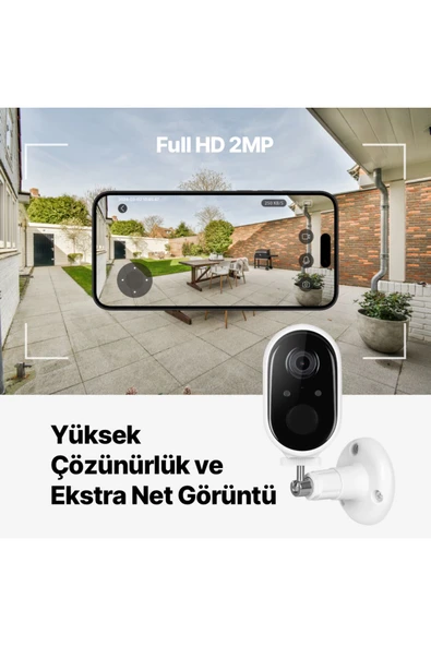 Wizi Pro W Full HD İç/Dış Mekan Bataryalı Wi-Fi Akıllı Kamera - 3