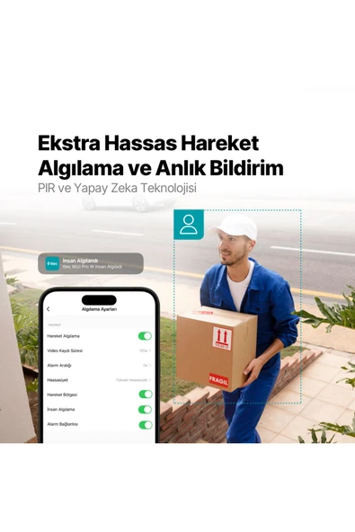 Wizi Pro W Full HD İç/Dış Mekan Bataryalı Wi-Fi Akıllı Kamera - 6