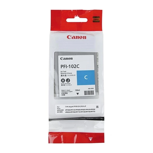 Tonersepeti Canon PFI-102C Mavi  Kartuş