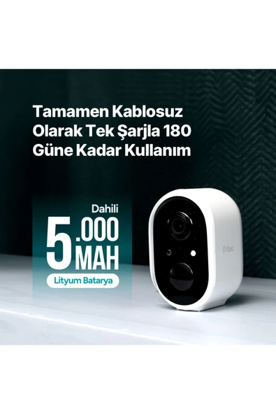 Wizi Pro W Full HD İç/Dış Mekan Bataryalı Wi-Fi Akıllı Kamera - 4