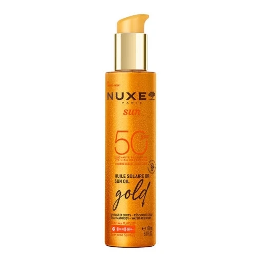 Nuxe Sun - Altın Işıltılı Bronzlaştırıcı Güneş Koruyucu Yağ SPF50 150 ml