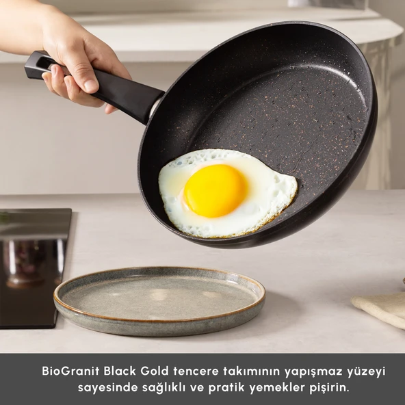Karaca Biogranit Blackgold 12 Parça Tencere Seti - 6