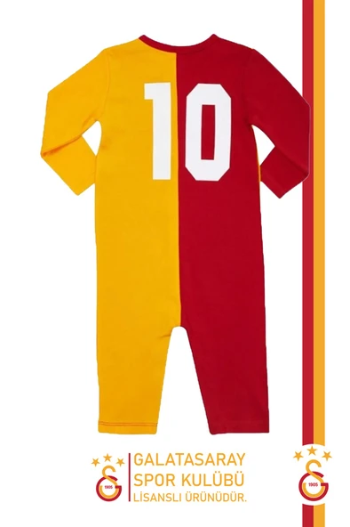 Galatasaray Orijinal Lisanslı Uzun Kol Bebek Tulum Aslan Baskılı Ahşap Kutulu - 3