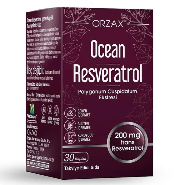 Orzax Ocean Resveratrol Takviye Edici Gıda 30 Kapsül ürün görseli 1
