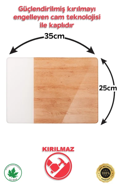 Temperli Cam Kesim Tahtası 25*35 Siyah My Kitchen – Çizilmez, Isıya Dayanıklı, Kırılmaz, Kaymaz - 3