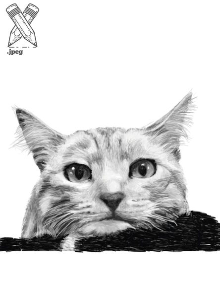 Fotoğraftan Karakalem Çizim Kişiye Özel İkea Çerçeveli 13 cm x 18 cm (KEDİ KÖPEK KİŞİ) - 5