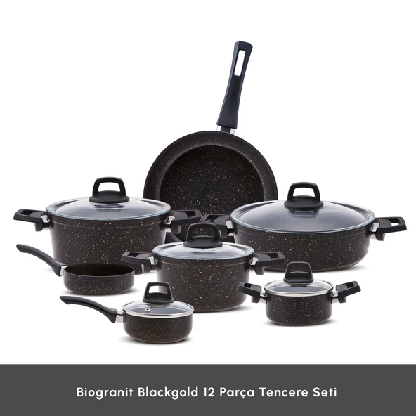 Karaca Biogranit Blackgold 12 Parça Tencere Seti - 4