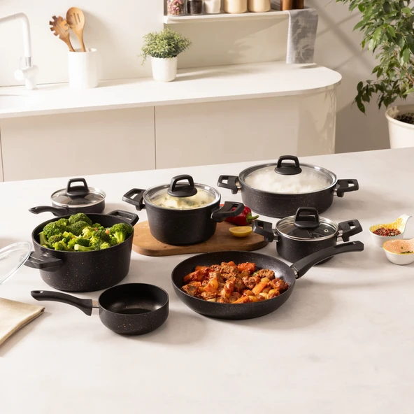 Karaca Biogranit Blackgold 12 Parça Tencere Seti - 2