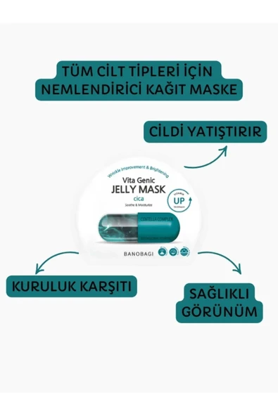 Banobagi Vita Genic Jelly Mask Hydrating (Nemlendirici %100 Pamuk maske)