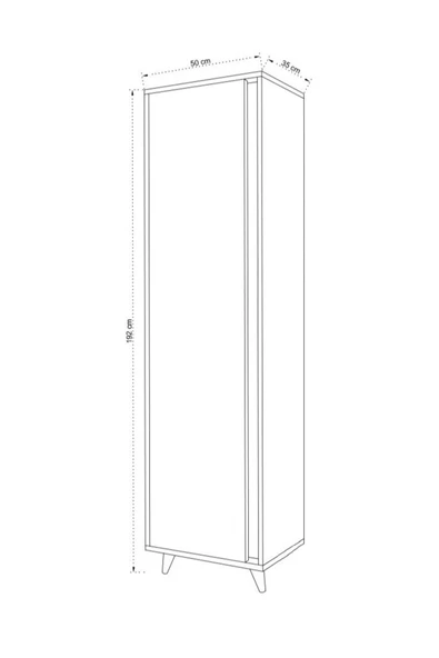 FUHO Omni Raflı Vestiyer Meşe-Beyaz - 5