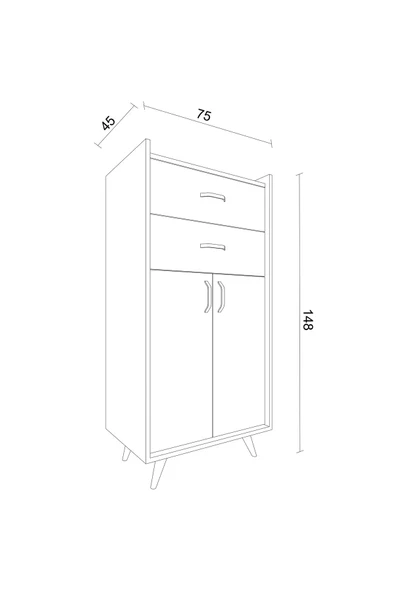 FUHO Seren Çok Amaçlı Dolap Atlantik Çam - Resim 4