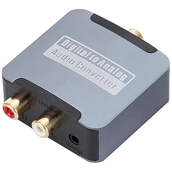 Dijitalden Analog’a Ses Dönüştürücü | 192KHz DAC | Optik & Koaksiyel Giriş | RCA + 3.5mm Çıkış - 4
