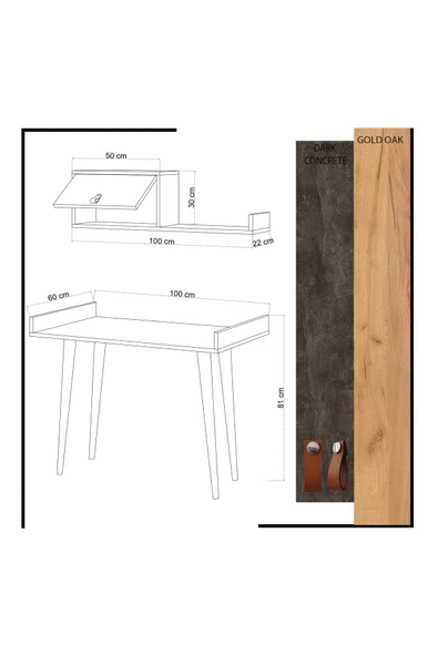 FUHO Liz Çalışma Masası - Resim 4