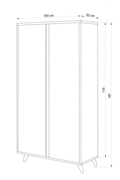 FUHO Tilda 2 Kapaklı Gardırop - Resim 4