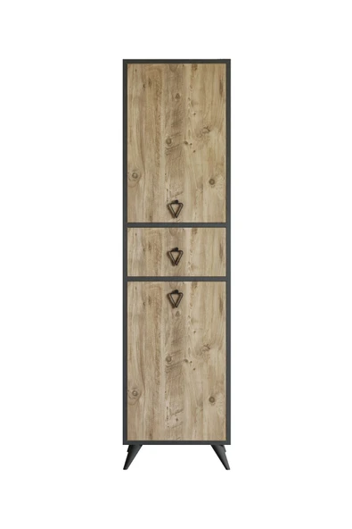 FUHO Neva Çok Amaçlı Dolap Antrasit-atlantik Çam - Resim 3