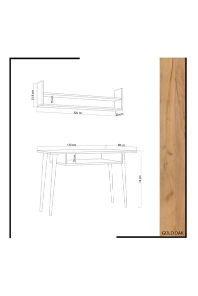FUHO Lily Çalışma Masası - Resim 4