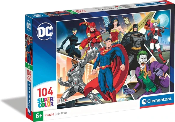 Clementoni 104 Parça Puzzle DC Comics Justice League 25722