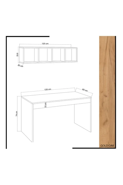 FUHO Mona Çalışma Masası - Resim 4