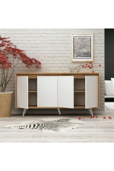 FUHO Shans Konsol Safir Meşe-beyaz - 2