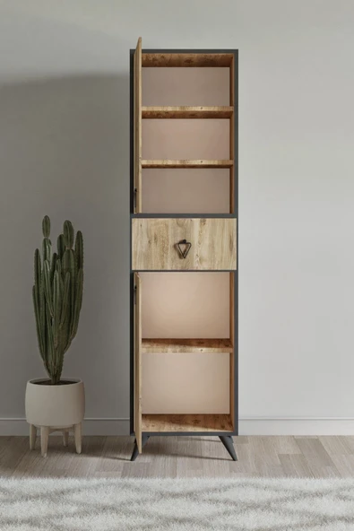 FUHO Neva Çok Amaçlı Dolap Antrasit-atlantik Çam - Resim 2