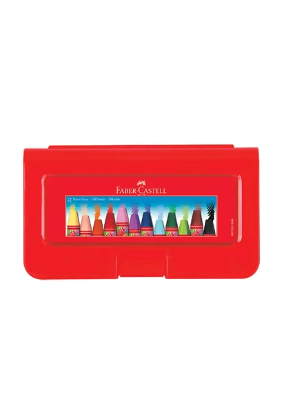 Faber Castell Plastik Çantalı Pastel Boya 12 Renk