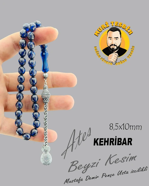 GÜMÜŞ İŞLEMELİ VE PÜSKÜLLÜ MUSTAFA DEMİR PENÇE ATEŞ BEYZİ KESİM 8,50X10 - 4