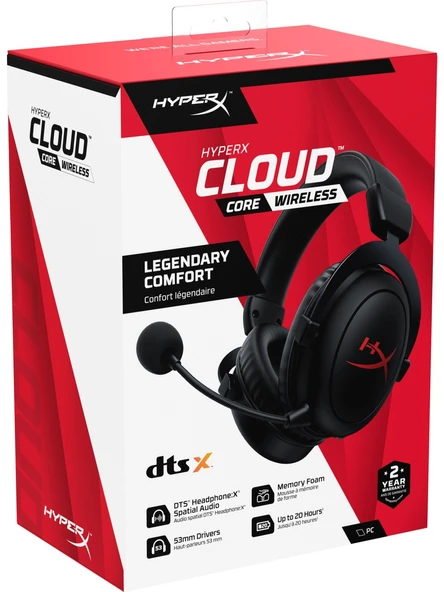 HyperX Cloud Core Wireless 4P5D5AA HHSC1C-CG-BKG Kablosuz Kulak Üstü Oyuncu Kulaklığı