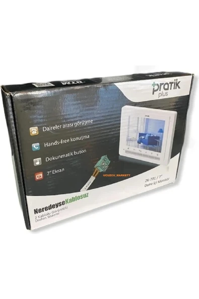 7 inç Dijital Renkli Tft Dokunmatik Butonlu Daire içi Pratik Kart Monitör - 2