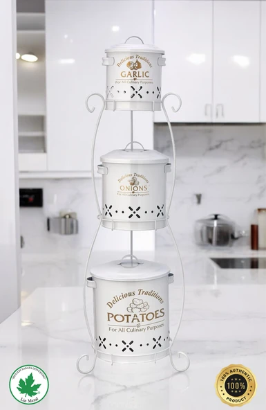 3 Katlı SİLİNDİR Patates-Soğan-Sarımsak