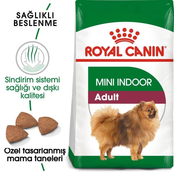 Royal Canin Mini İndoor Adult Köpek Maması 1,5 kg + 2 Adet Yaş Mama Hediye - Resim 2