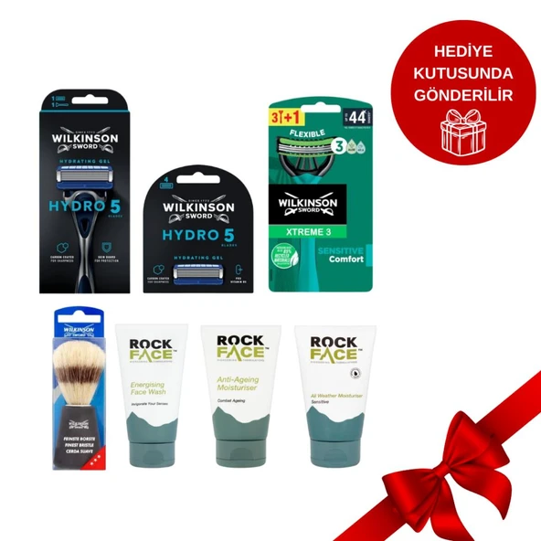 Wilkinson Sword & Rock Face Erkek Tıraş ve Yüz Bakım Hediye Damat Seti