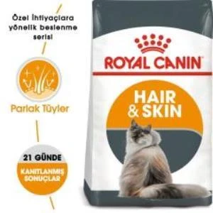 Royal Canin Hair Skin  Kedi  Maması 2 Kg + 2 Adet Yaş Mama Hediye - Resim 2
