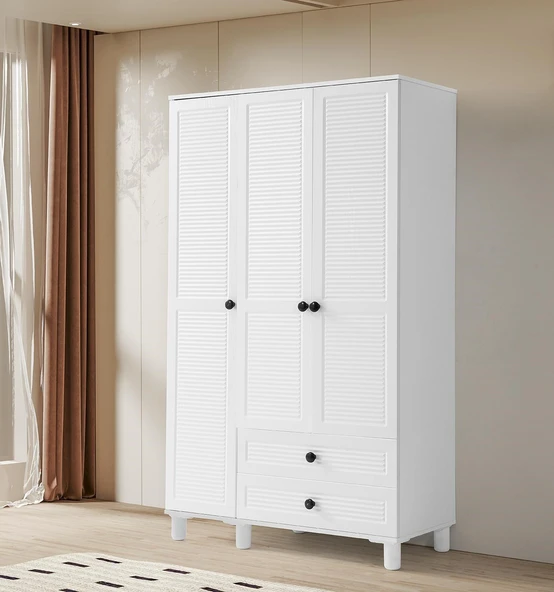 FİNİKE MDF 3 KAPAKLI DOLAP -BEYAZ
