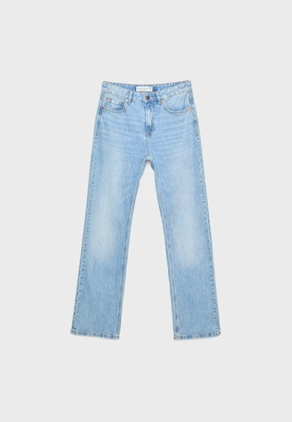 Stradivarius D98 straight fit vintage görünümlü jean - 3