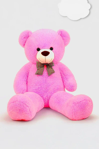 Sevimli 90 cm Peluş Ayı ile  Pembe Konsept Romantik Peluş Ayıcık Buketi - 4