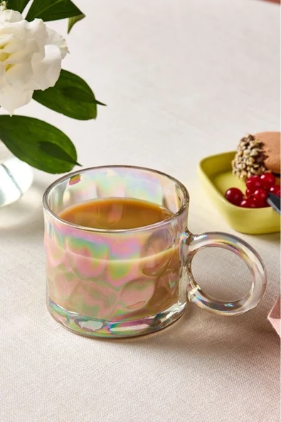 Ruby Lüsterli Cam Kupa 300 ml - Resim 2