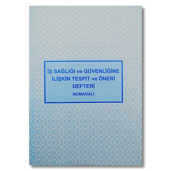 Gürmat 20 x 28 İş Sağlığı ve İşçi Güvenliğine İlişkin Tespit ve Öneri Defteri